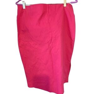 💜 3/25 Worthington Plus Size Fuchsia Skirt With Gold Raw Zipper on side